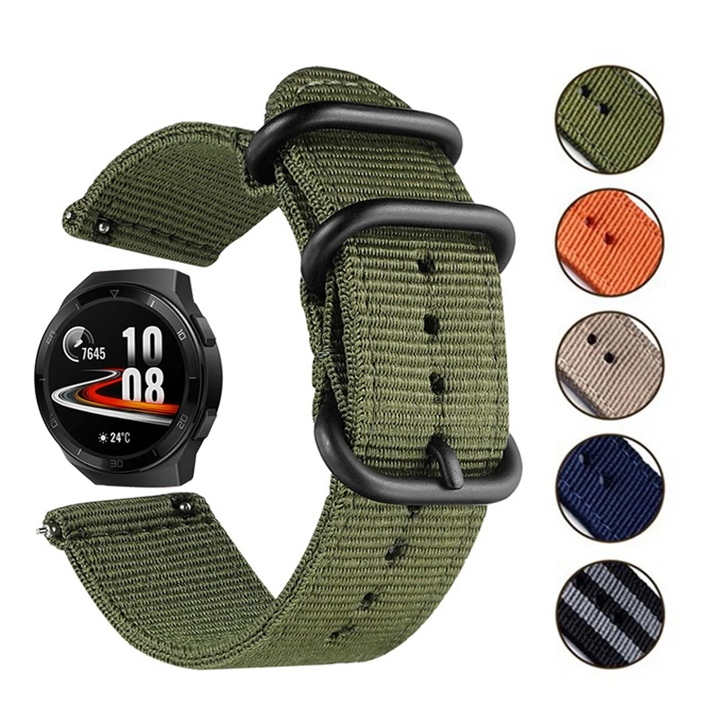 Ремешок спортивный нейлоновый для Huawei Watch GT 2E, браслет для Huawei Watch 3 4/GT 3 GT 2 46 мм/Runner/GT2 Pro/2E/SE/Honor Magic 2, 22 мм