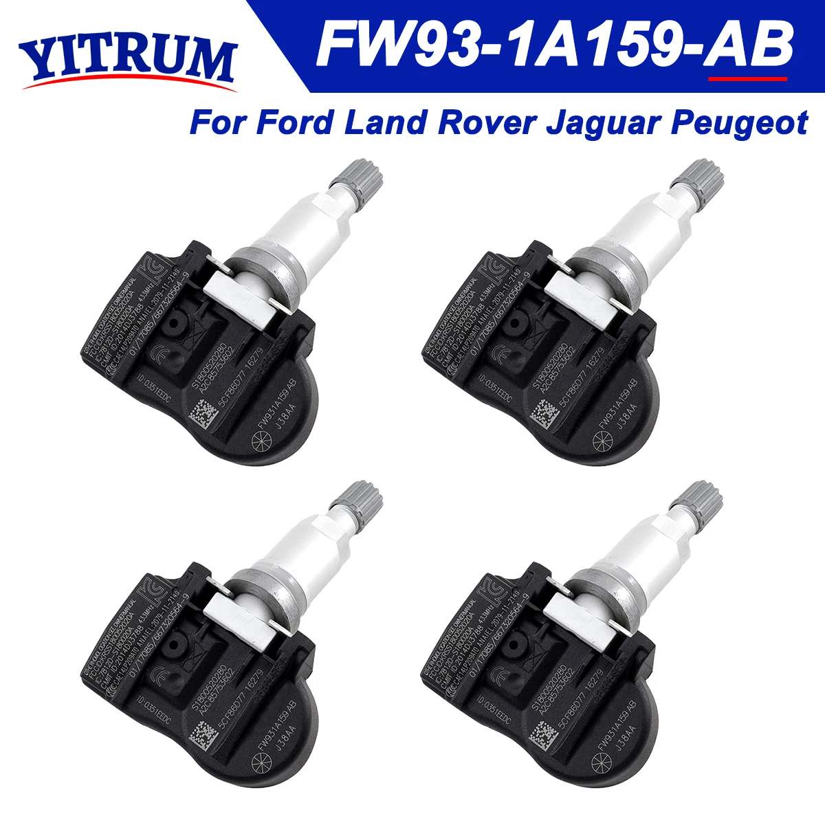 

FW93-1A159-AB 9681102280 For Land Rover Range Rover Jaguar F-Type Peugeot Partner II 3008 Ford S-Max Mondeo Tire Pressure Sensor