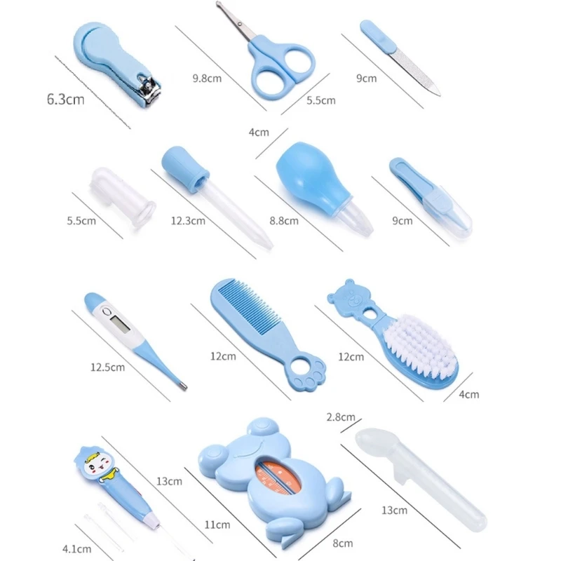 Bộ dụng cụ chải lông cho bé động 13 món Bộ dụng cụ chăm sóc sức khỏe cần thiết cho trẻ sơ sinh