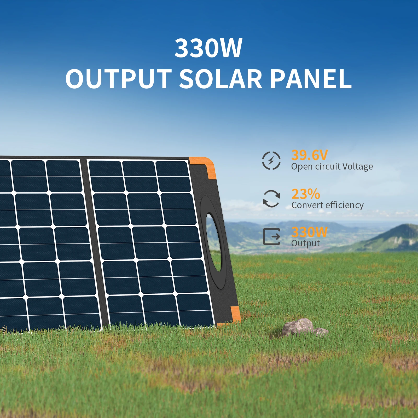 USA Stock Portable 330W Foldable Monocrystalline Silicon 23% Efficiency IP54 Waterproof Solar Panel