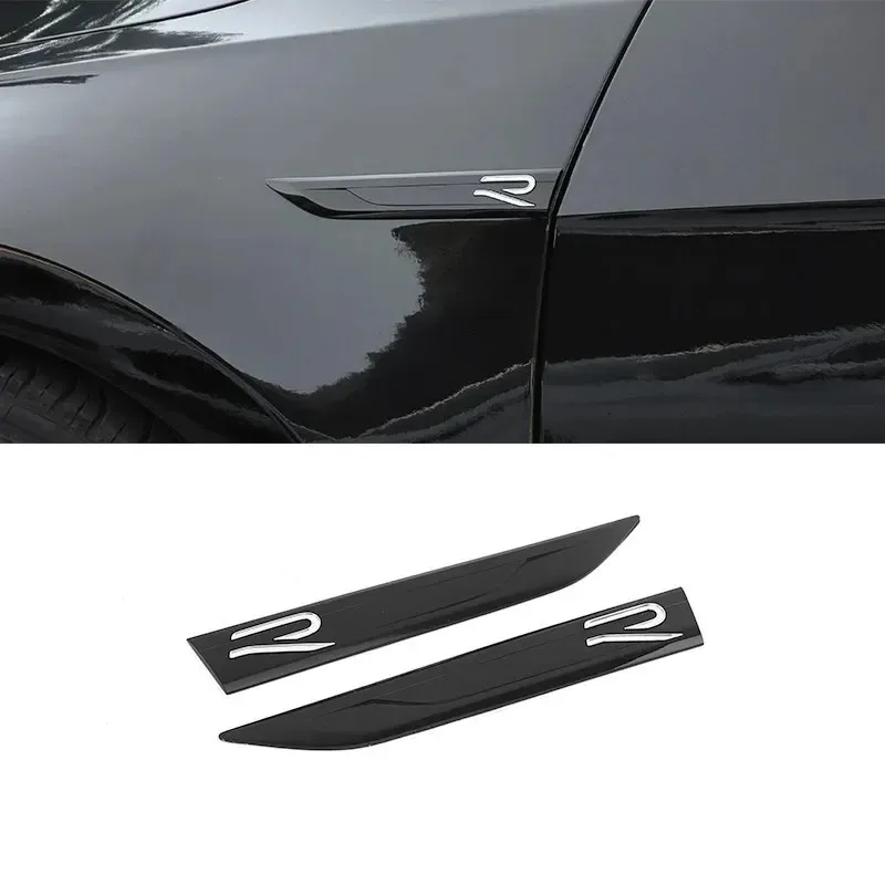Pegatina de emblema lateral de coche, insignia Exterior de Metal ABS autoadhesiva, pegatina Exterior para Golf 8 Rline 2020 2021, estilo de Panel de carrocería