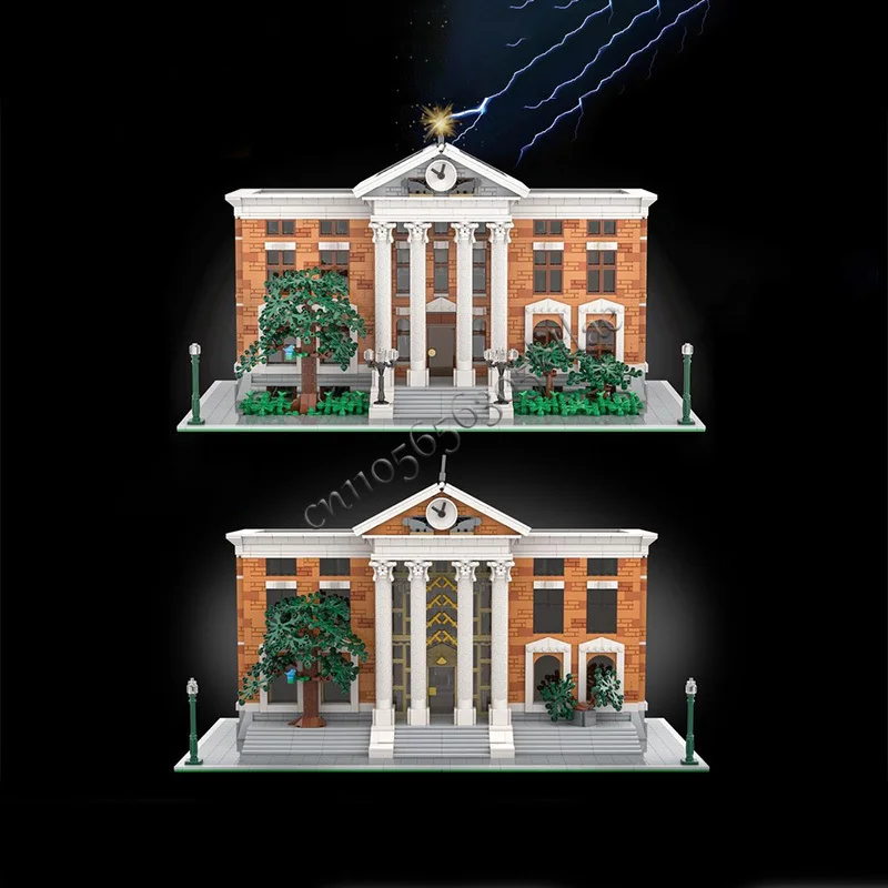 3003 ELEMENTÓW Dom Ulica Modułowy Powrót do Przyszłości Centrum Handlowe MOC Personalizowany Modułowy Zestaw Klocków DIY Prezent na Święta