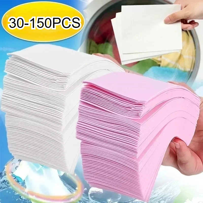 30-150PCS  Laundry Tablets Concentrated Washing Powder Laundry Soap Washing Machine Clothing Strong Cleaning Sheets Detergent