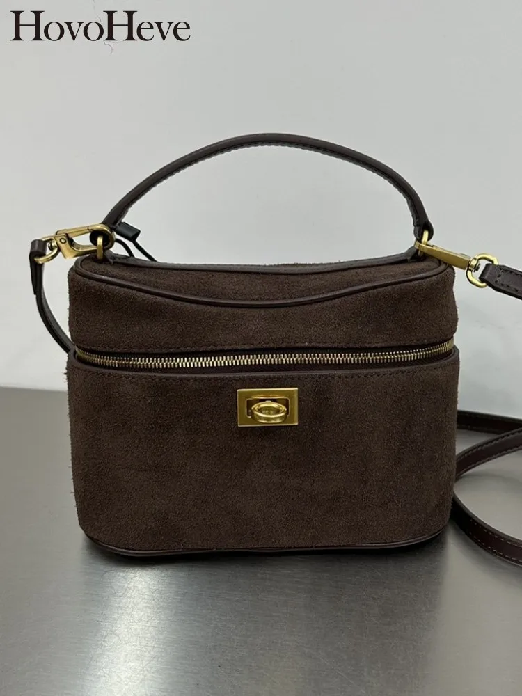 

Leisure Style Square Genuine Leather Crossbody Bags High Quality Box Handbag Solid Color Cowhide Suede Zipper Female Sling Bag