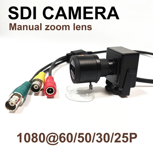 Imagen 2 del producto Mini cámara sdi con Zoom Manual, 2,8-12mm, 5-50mm, CCTV Industrial HD SDI, 2MP, 1080P, 60fps, caja 1080 @ 60/50i, cámara de seguridad CCTV Digital