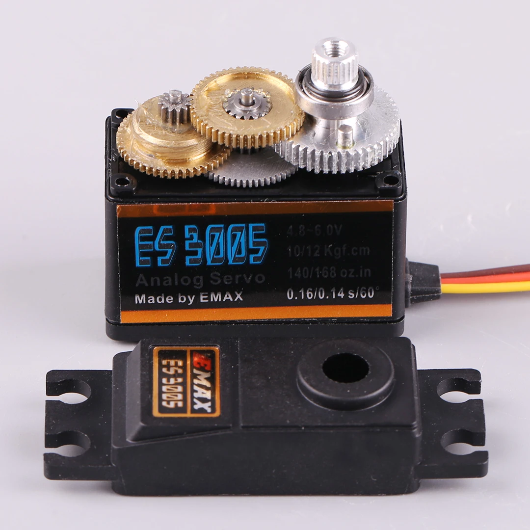 

Original EMAX ES3005 Metal Analog Servo 42g Waterproof Servo with Gears for Trex 550 600 Helicopter RC Car RC Boat Airplane