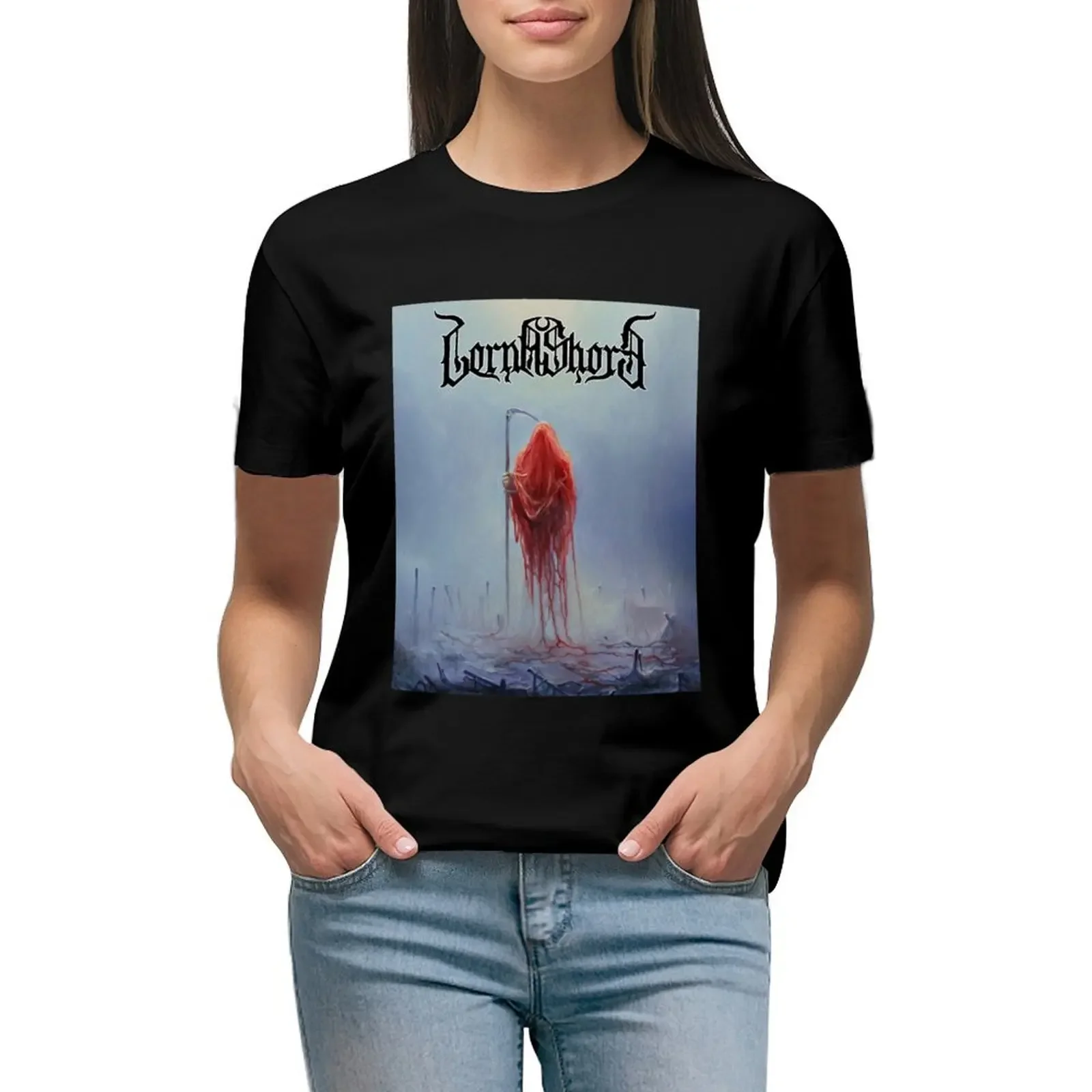 Lorna Shore Deathcore Band Merxtch T-Shirt quick drying heavyweights customs design your own oversized t shirts for Women