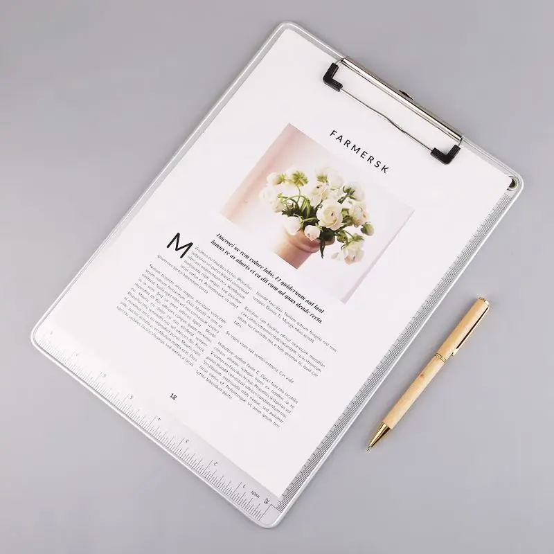 Portable Aluminum Alloy Writing Clip Board Antislip File Hardboard Paper H