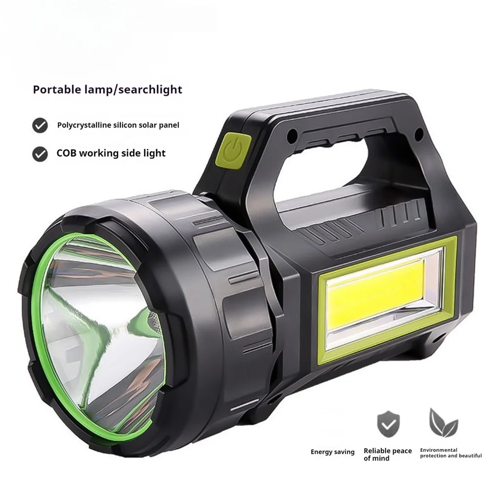 

Solar Flashlight for Emergencies LED Solar Camping Lights Capacity Battery for Quick Charging Multifunctional Flashlight