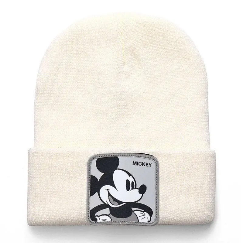 Novo mickey minnie chapéu de malha dos desenhos animados disney novo pato donald margarida criativo outono e inverno animação kawaii chapéu de inverno quente