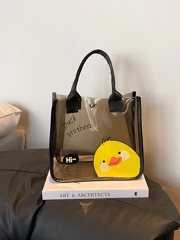 Cute Cartoon Waterproof Makeup Bag Fitness Yoga Bag Handheld Commuter Bag New 2026 Soft Tote Bag for Young Men And Women