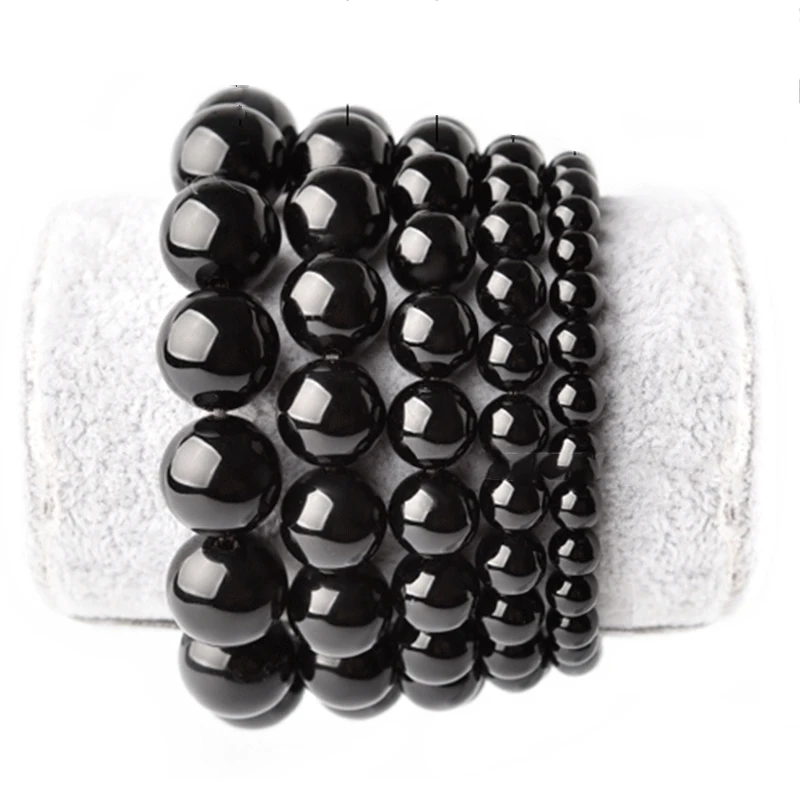 جديد حجر سبج أسود سوار خلخال فقدان الوزن اليوغا الطاقة سبحة صلاة سلسلة الخرز مجوهرات للنساء الرجال أساور #6