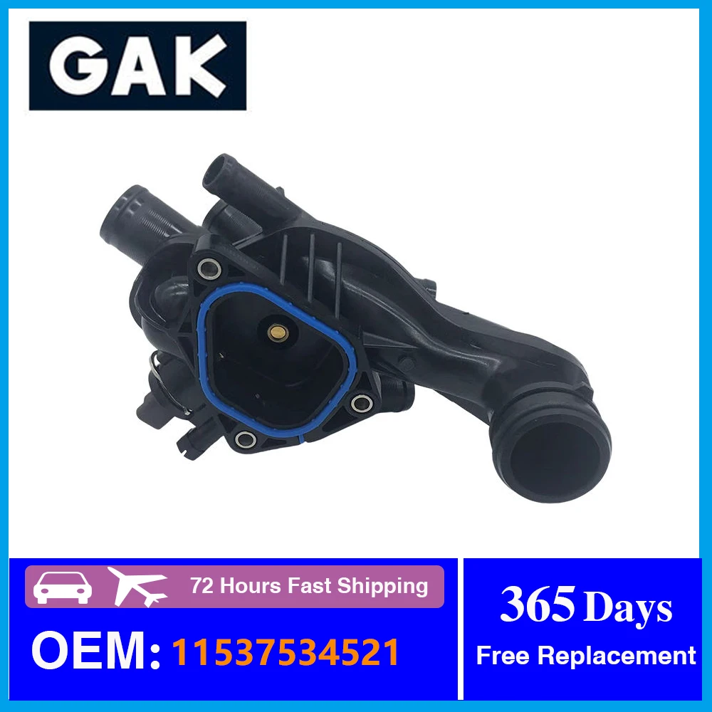 GAK Brand 1336Z6 1336.Z6 11537534521 Water Flange Engine Thermostat for Peugeot 308 508 2008 3008