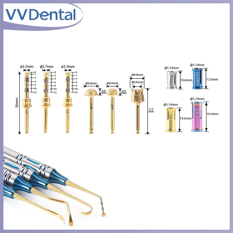 

Dental Sinus Lifting Elevation Kit Implant Drills Periosteal Separator Plant External Lifting Drill Surgical Dental Tools Kit
