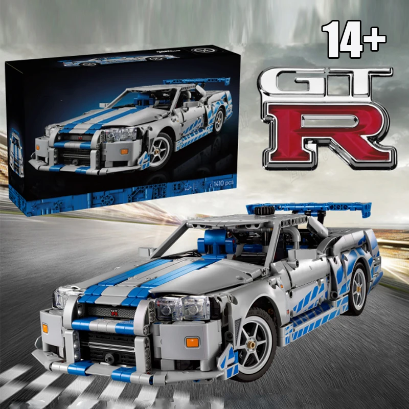 

2026 NEW MOC 42210 'God of War' GT-R34 Sports Car Model Set Mechanical Set, Birthday Gift, Christmas Gift, Halloween Gift