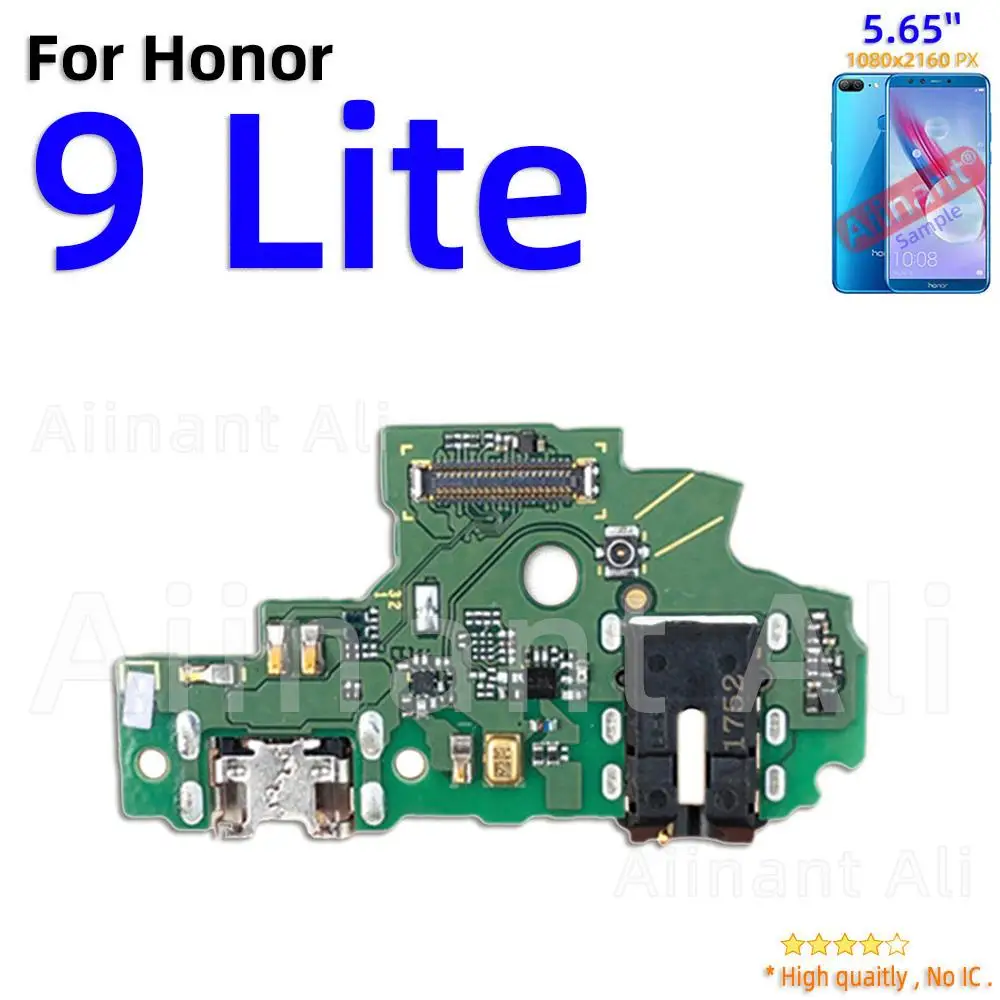 AiinAnt Dock USB Charger Mic Board Connector Charging Port Flex Cable For Huawei Honor 9 9A 9C 9N 9i 9s 9X Lite Pro Phone Parts