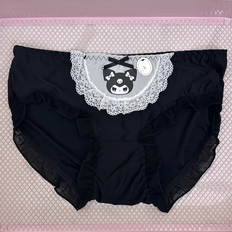 Sanrio Hello Kitty bragas de mujer de dibujos animados lindas niñas ropa interior de seda de hielo moda de verano cómodos pantalones triangulares transpirables regalo