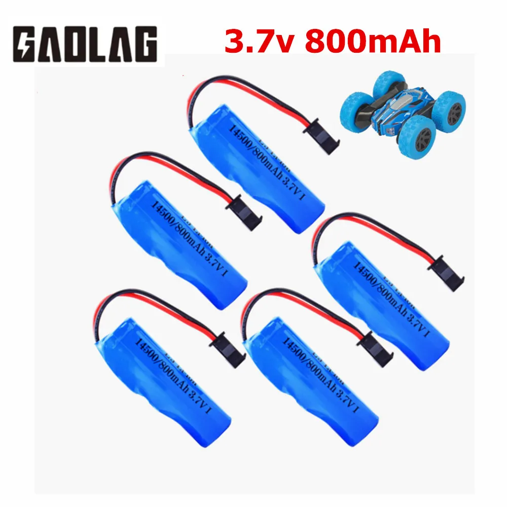 Do JJRC C2 D828 RC Car Parts 14500 3.7v 800mAh Li-ion Battery SM-2P Do RC Stunt Dump Car Toys Akcesoria 1szt do 5szt