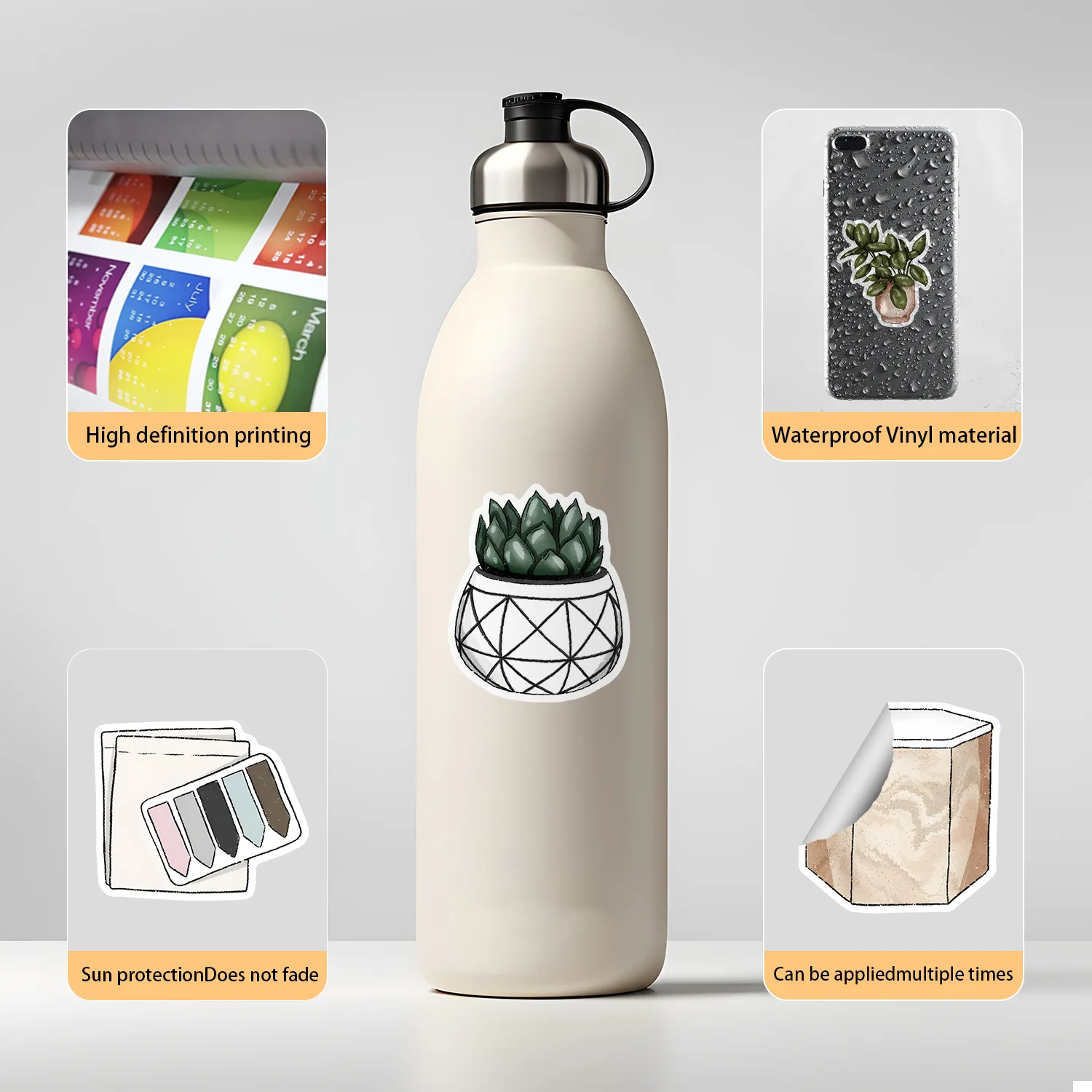 10/50 قطعة البوهيمي نمط المنزل الكتابة على الجدران ملصق مضحك الكرتون مائي لأجهزة الكمبيوتر المحمول الهاتف كأس الغيتار الثلاجة ملصق مضاد للمياه ألعاب أطفال #5