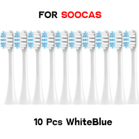 12PCS Replacement Toothbrushes Head for SOOCAS X3/X3 Pro/X1/V1/V2/D3/X3U/X5 Soft DuPont Sonic Electric Brush Clean Nozzles