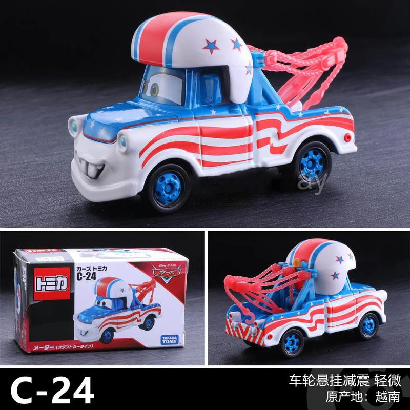 Takara tomy carros mater bandeira nacional liga modelo de carro fundição coleção presente dando clássico brinquedos de presente das crianças