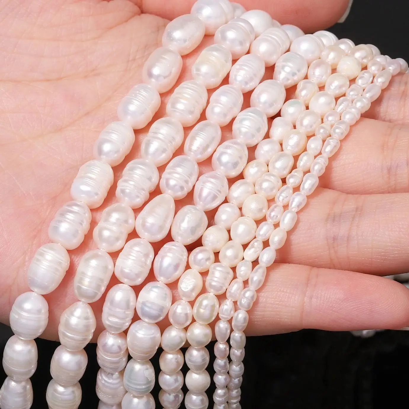3-8 مللي متر غير النظامية البيضاوي الشكل لؤلؤ المياه العذبة الطبيعية حبة ل سوار ذاتي الصنع قلادة صنع المجوهرات إكسسوارات الحرف اليدوية الساحرة