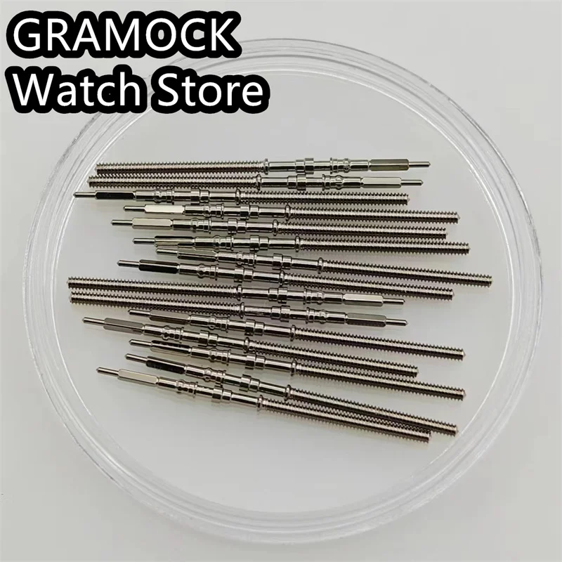 Stainless steel crown kit NH34 NH35 NH36 NH37 NH38 NH39 NH70 NH71 NH72 Movement Watches Steel Stem Rod Crown Gear Watches Parts