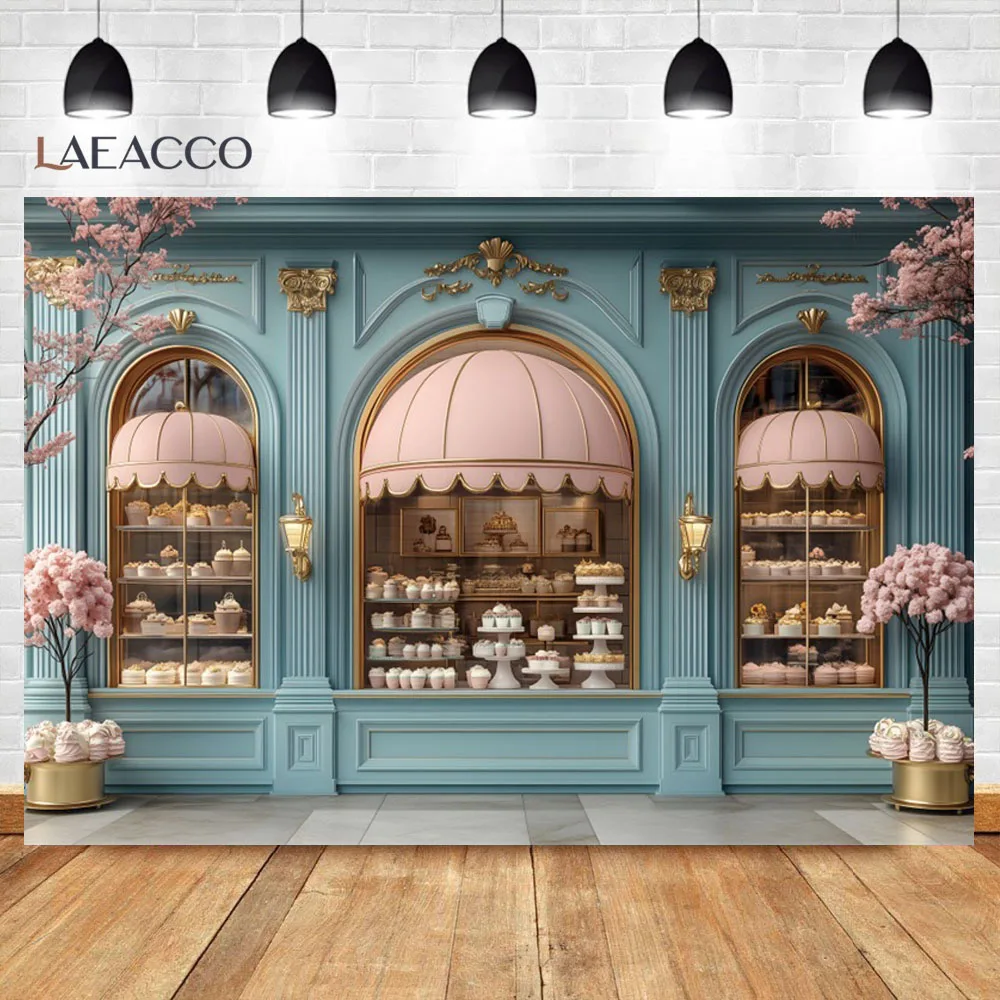 Sweet Shop Backdrop Candy Princess Dessert Shop Girl's Birthday Baby Shower Donut Ice Cream Table Decor Photography Background