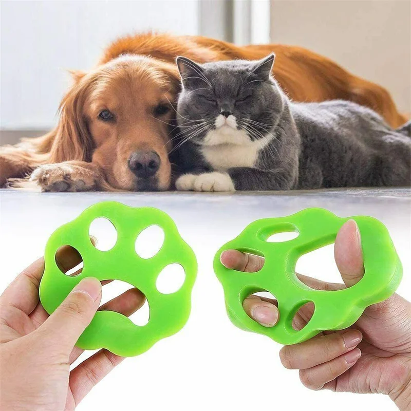 2022 New Pet Hair Remover Reusable Double Sided Silicone Clothes Sticker Dryer Cleaning Laundry Tools