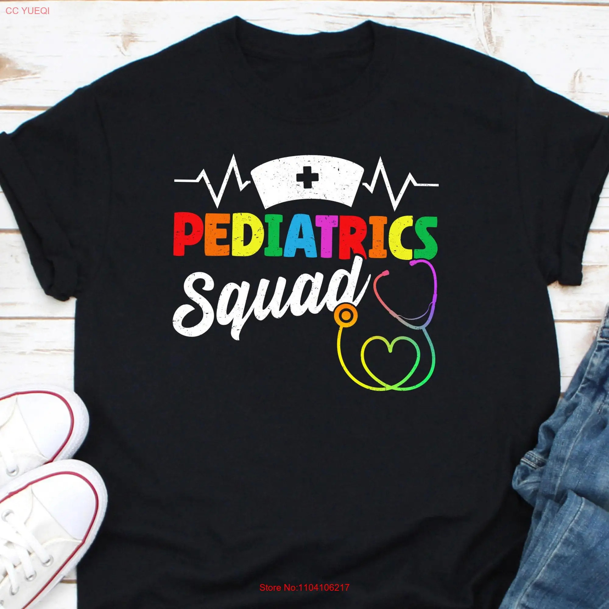 Pediatrics Squad T Shirt Pediatrician Peds Team Crew Nurse long or short sleeves