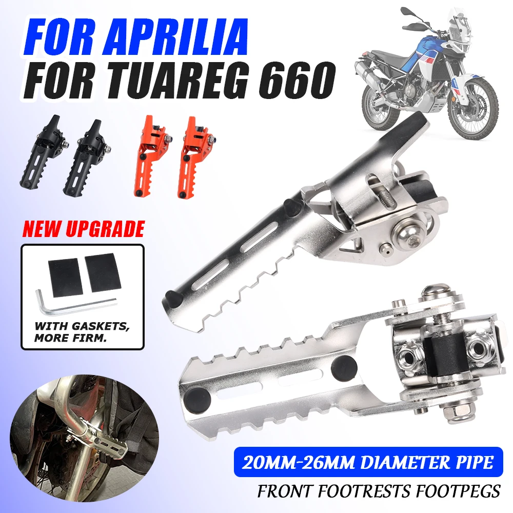 

For Aprilia Tuareg 660 Tuareg660 2022 2023 Motorcycle Accessories Front Foot Pegs Rest Footrests Clamps Footpegs Pedals Parts