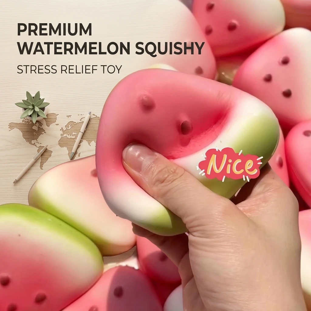 Summer Watermelon Slow Rebound Plush Toy Kneading Toy Wet And Soft Rebound Toy High Beauty Value