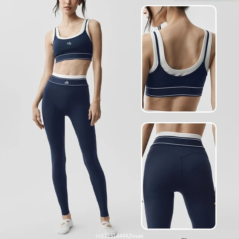 women-fake-two‑piece-contrast-white-stripe-yoga-set-strap-sports-bra-high-waist-butt-lifting-leggings-gym-workout-suit