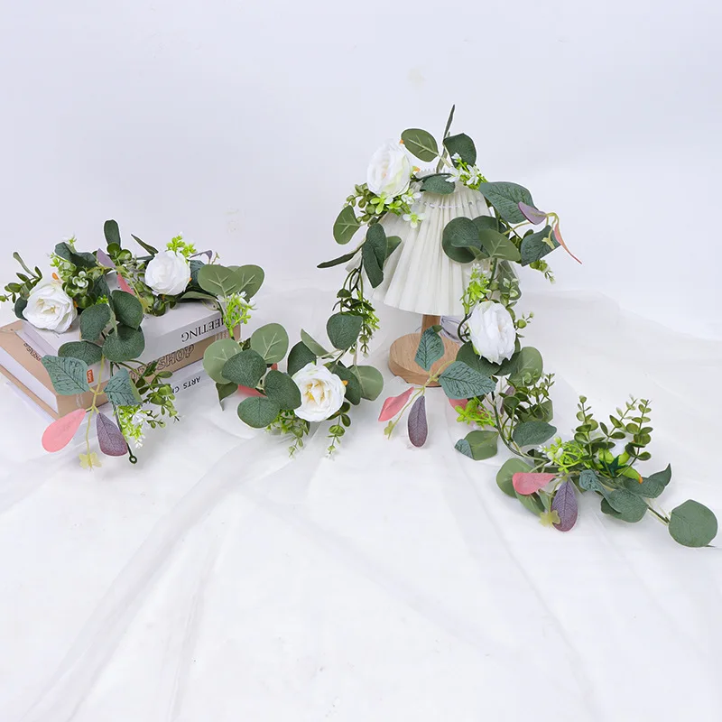 

Butterfly Artifical flowers plant garland plastic rattan wedding party floral Garden home table decor for mother's day birthday