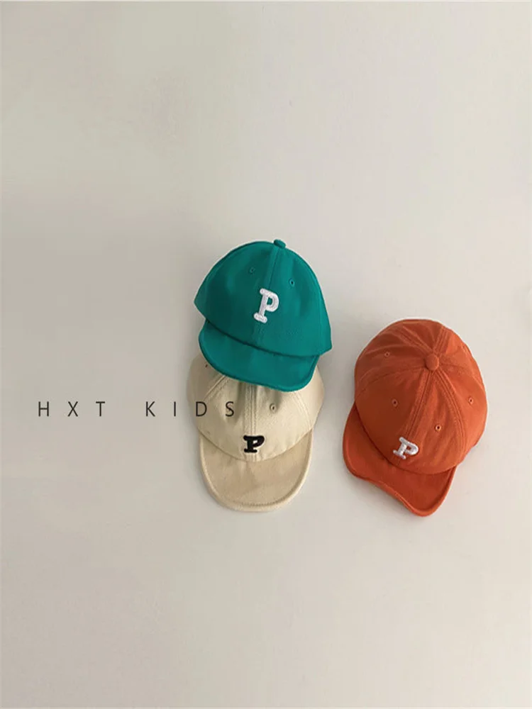 Children Hat Spring And Autumn Soft Brim Korean Style Letter Embroidery Style Hat Infant Baby Ins Baseball Cap Gift