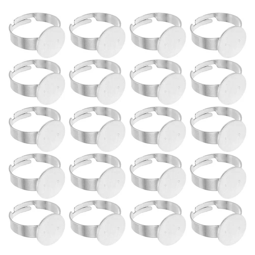 

40 шт. заготовок для колец из нержавеющей стали, круглые основы для кабошонов, плоские основы для колец, инструменты для изготовления ювелирных изделий своими руками