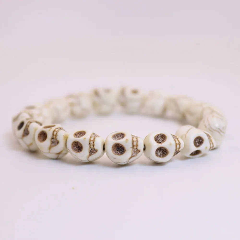 شخصية خمر تصميم الجمجمة مطرز سوار فاسق للجنسين الهيكل العظمي مطرز سوار مطاطا حبل الإسورة صديق هدية #3