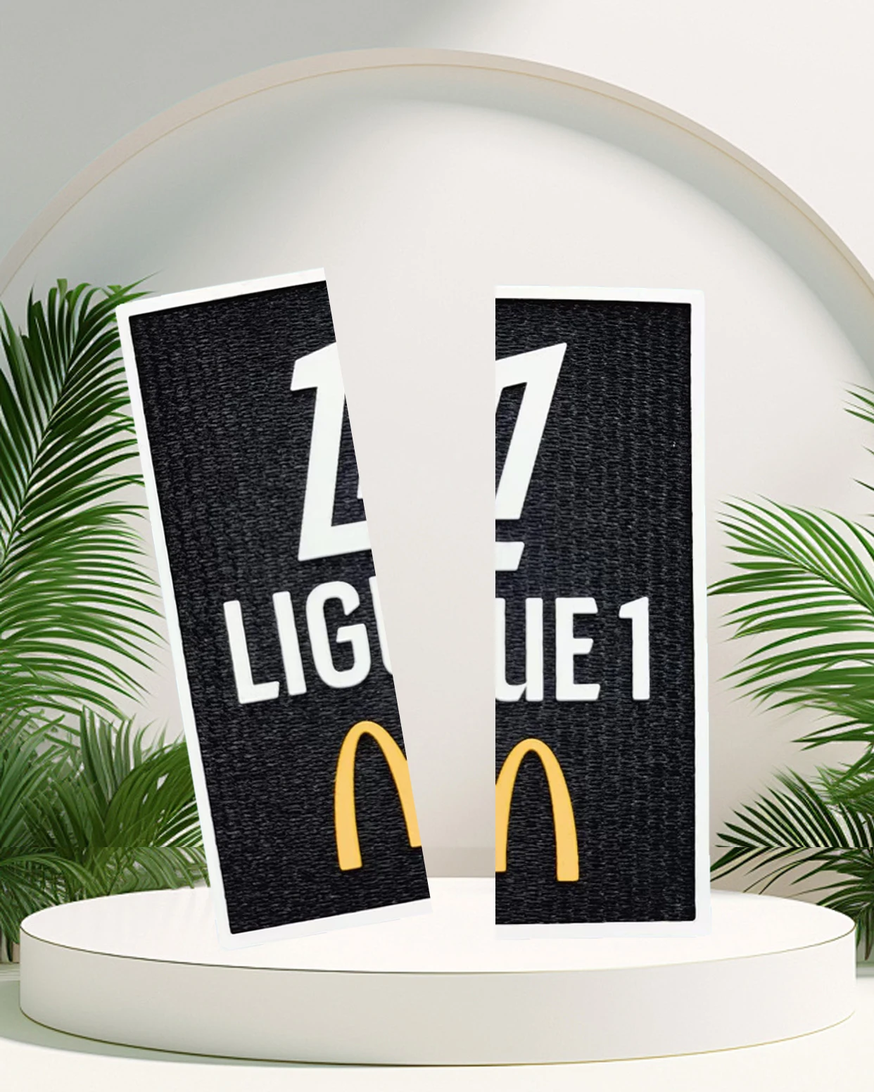 Fußballpflaster für LI GUE1 2024/25 und PSefG Fußballpflaster aus Kunststoff, Flock und Silikon zum Aufbügeln mit Kleber für 2025, Top-Qualität