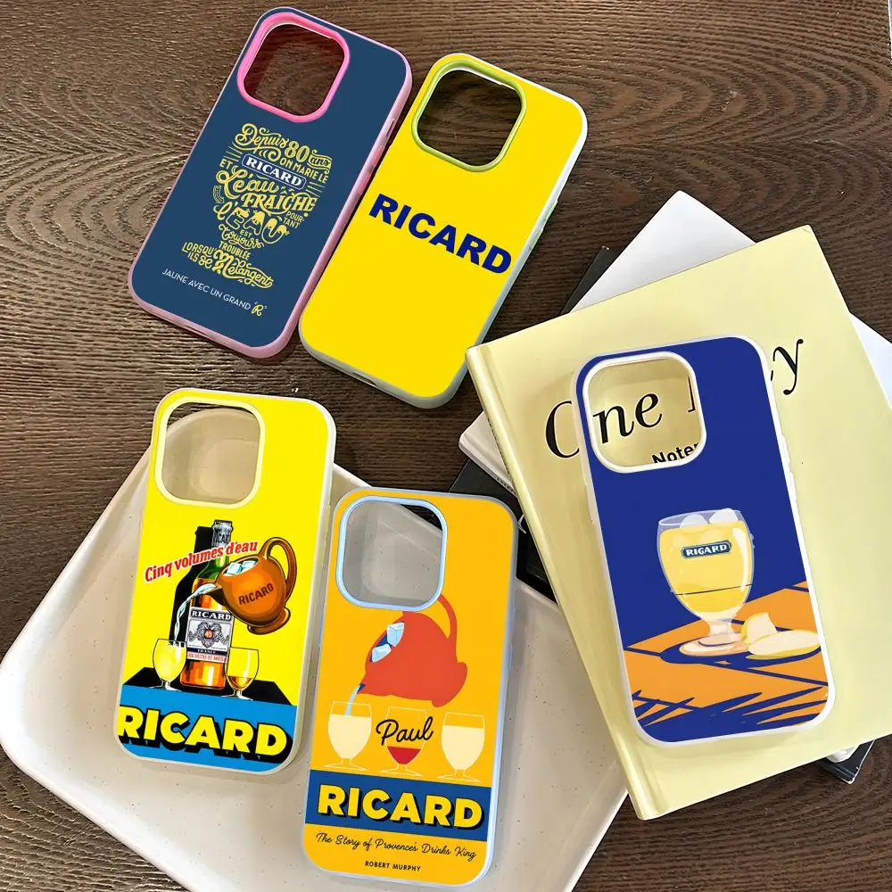 Чехол для телефона R-Ricard для IPhone 17 Air 16 E 15 14 Plus 13 12 11 Pro Max Желейный защитный чехол 2 в 1