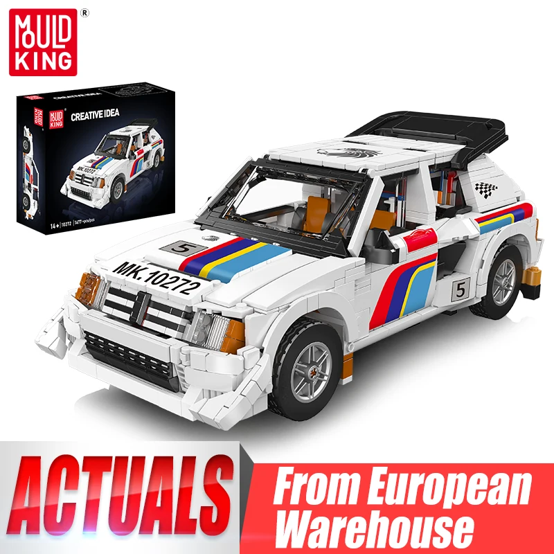 Mould King 10272 Technisches Auto-Spielzeug Das MOC 205 T16 Klassisches Rallye-Auto Baustein-Set Rennwagen-Modell Bausteine Kinder Weihnachtsgeschenk