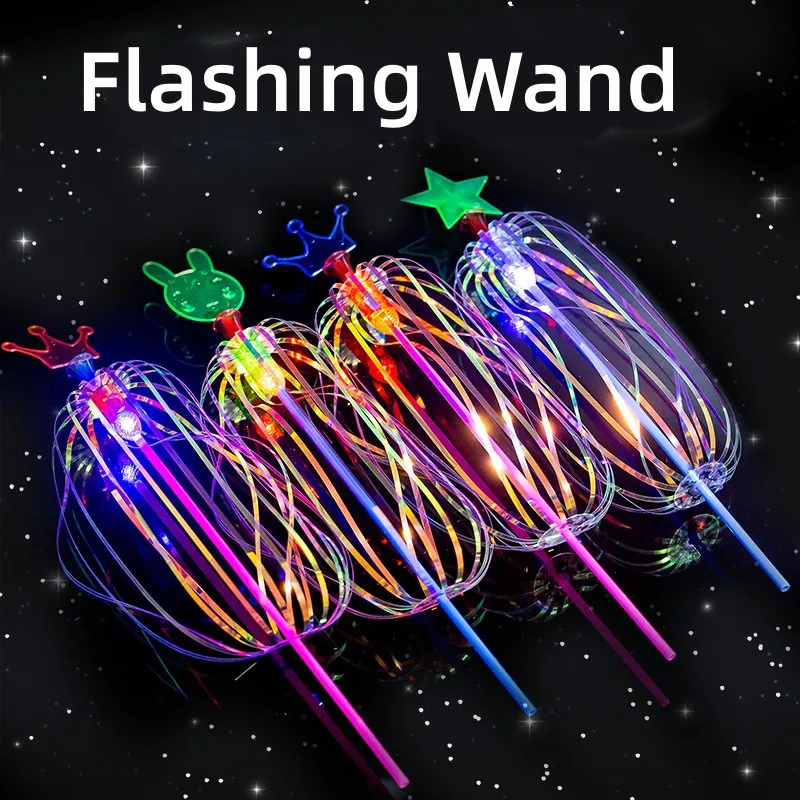 3/5Pcs Magic Twist Bubble Wand Rainbow Led Glowing Bubble Stick Colorful Bubble Wand Kids Luminous Toys Wedding Party Gifts