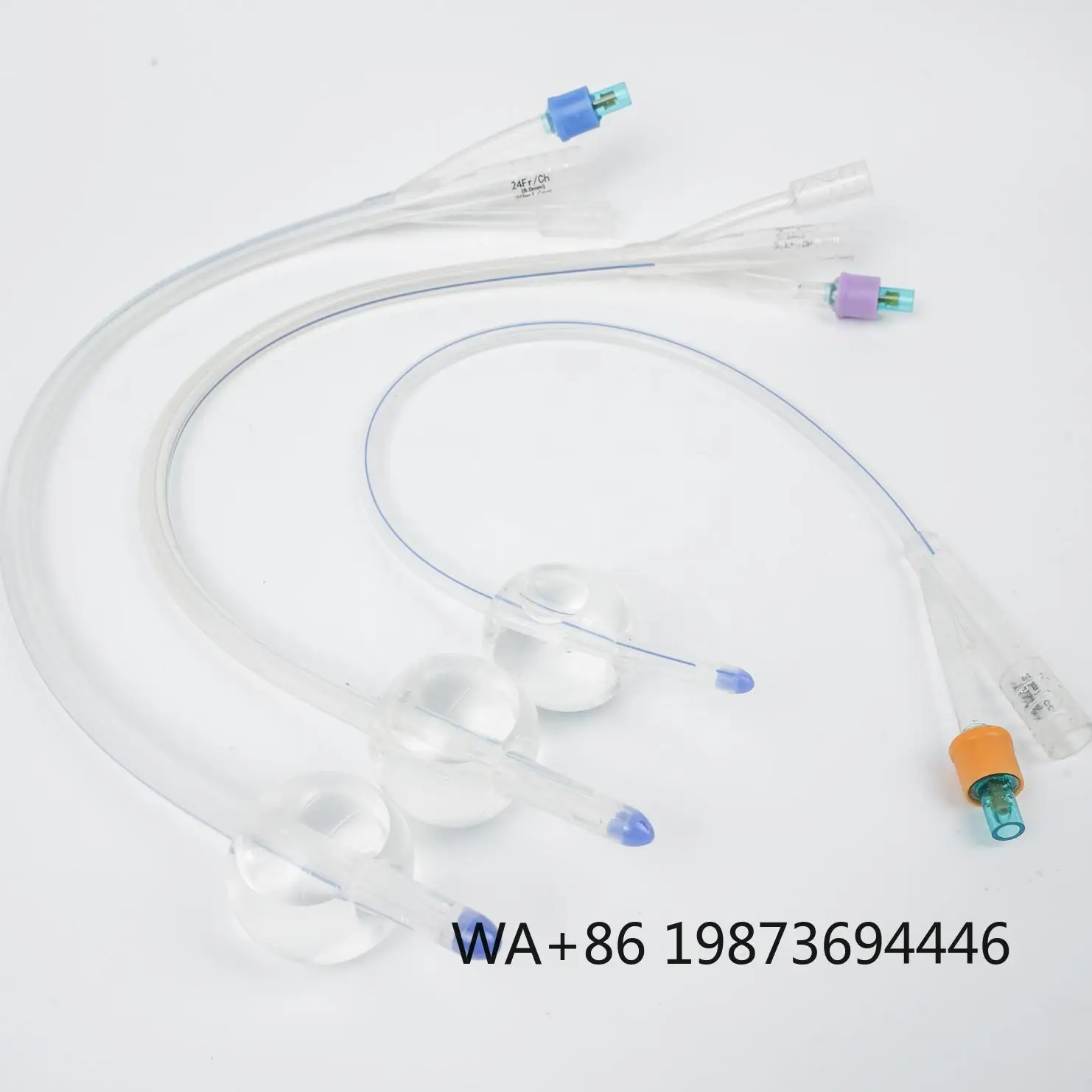 

Disposable 100% Silicone Foley Catheter, 2/3 Way Medical Urinary Catheter