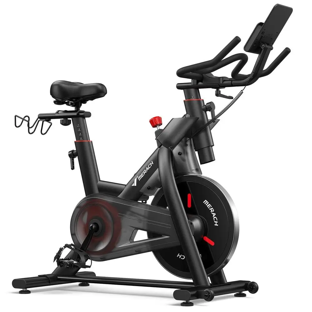 

Magnetic Exercise Bike for Home Gym, Low Noise Stationary Bike with Soft Seat Cushion, Indoor Workout Bike with 350 lbs Weight