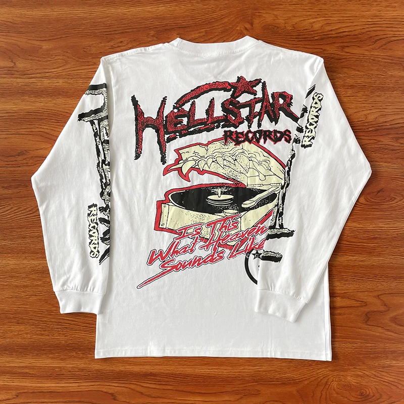 HS Recdrds Ins Same European and American Fashion Brand Cotton Long-Sleeved T-Shirt