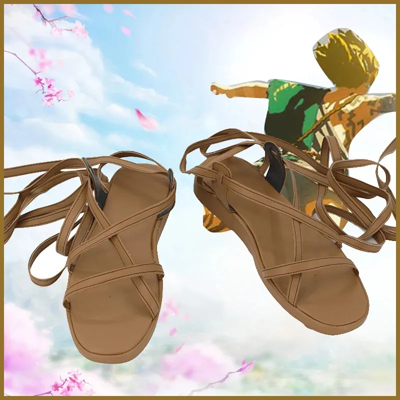 

Anime Breath of the Wild Princess Link Cosplay Shoes PU Boots Halloween Cosplay Prop