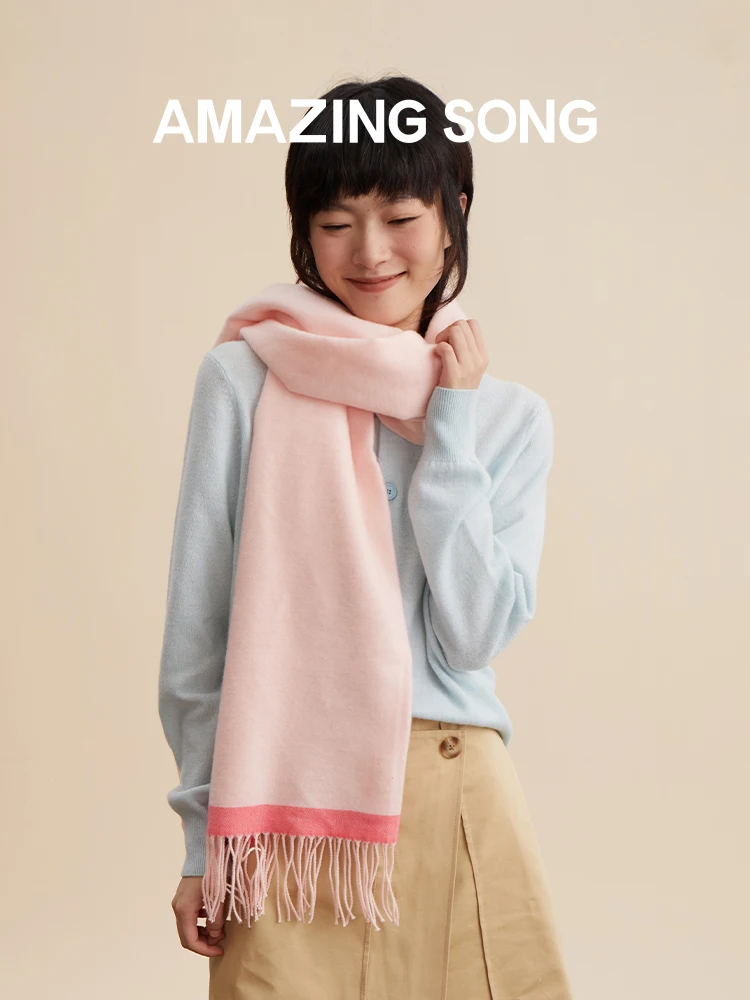 Amazing Song Thin Wool Scarf 2024SS NEW Simple Soft Scarf 205CM 80.7inches