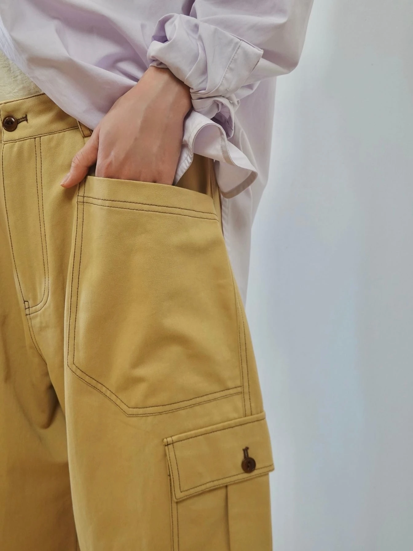 

Khaki Workwear Loose Straight Leg Banana Pants Casual Japanese Sle Spring Summer New Loose Sun Protection Long Trousers