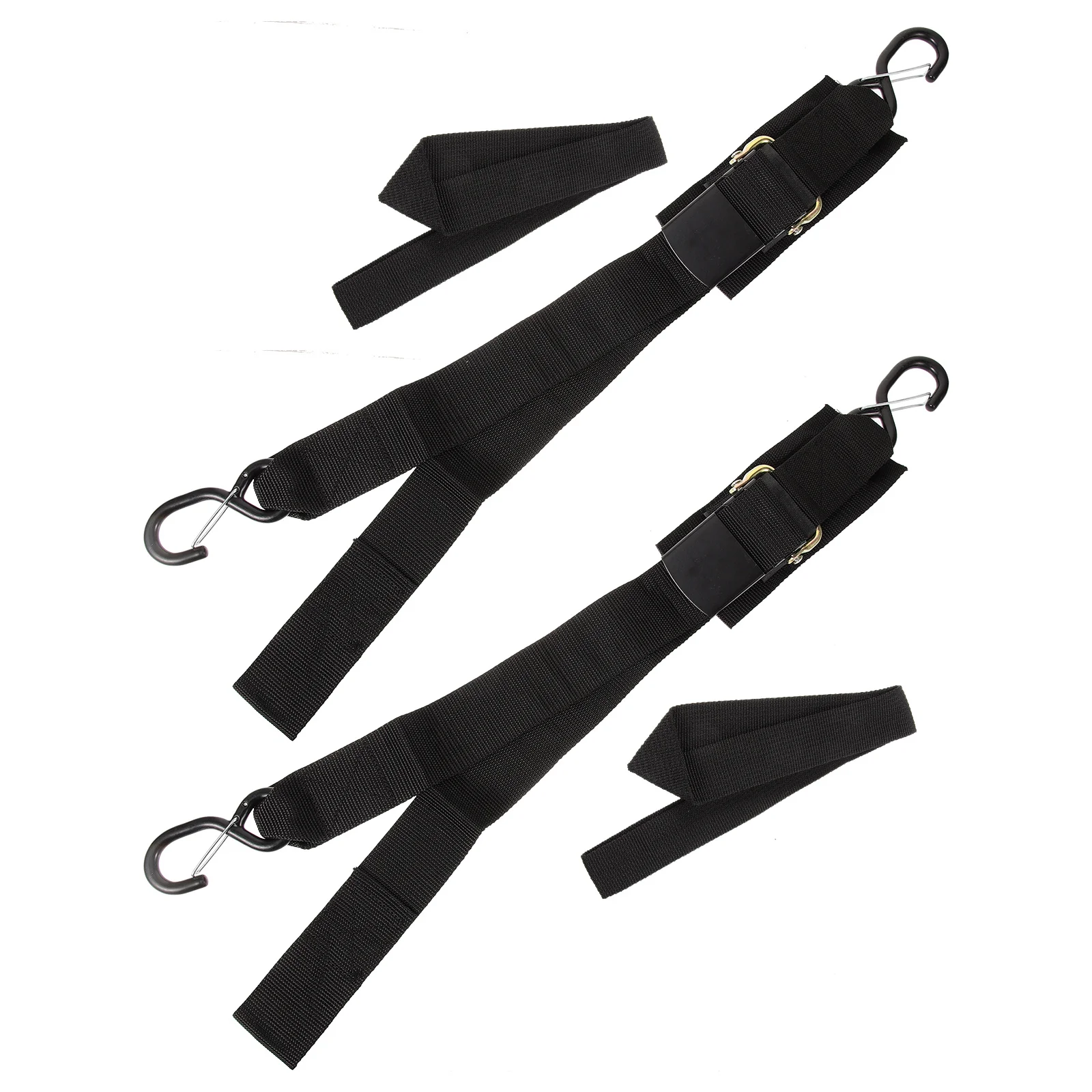 

2 set 2 Sets Boat Trailer Tie Down Transom Straps For Kayak Motorboat Speedboat Durable Nylon Winch Straps Safe Buckle Boat