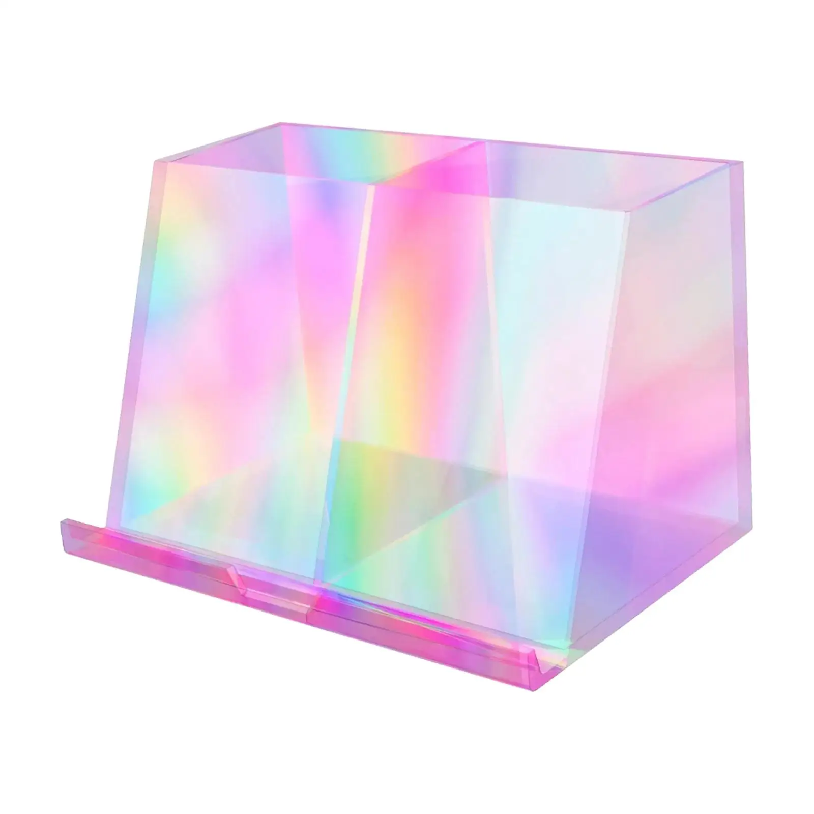 Pencil Holder Iridescent Sundries Organizer Desktop Storage Box for Home