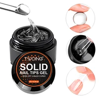 TWOING 8g clair solide ongles conseils Gel longue durée forte adhérence UV/LED Gel de construction pour ongles maison Salon manucure bricolage Design 1